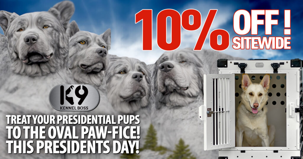 ???? Don't miss our Presidents Day sale! Get 10% off site-wide at K9 Kennel Boss – your furry friend deserves the best! Shop now with code PRESIDENTS10. Hurry, offer ends soon! ???? #PresidentsDay #DogKennels #Sale