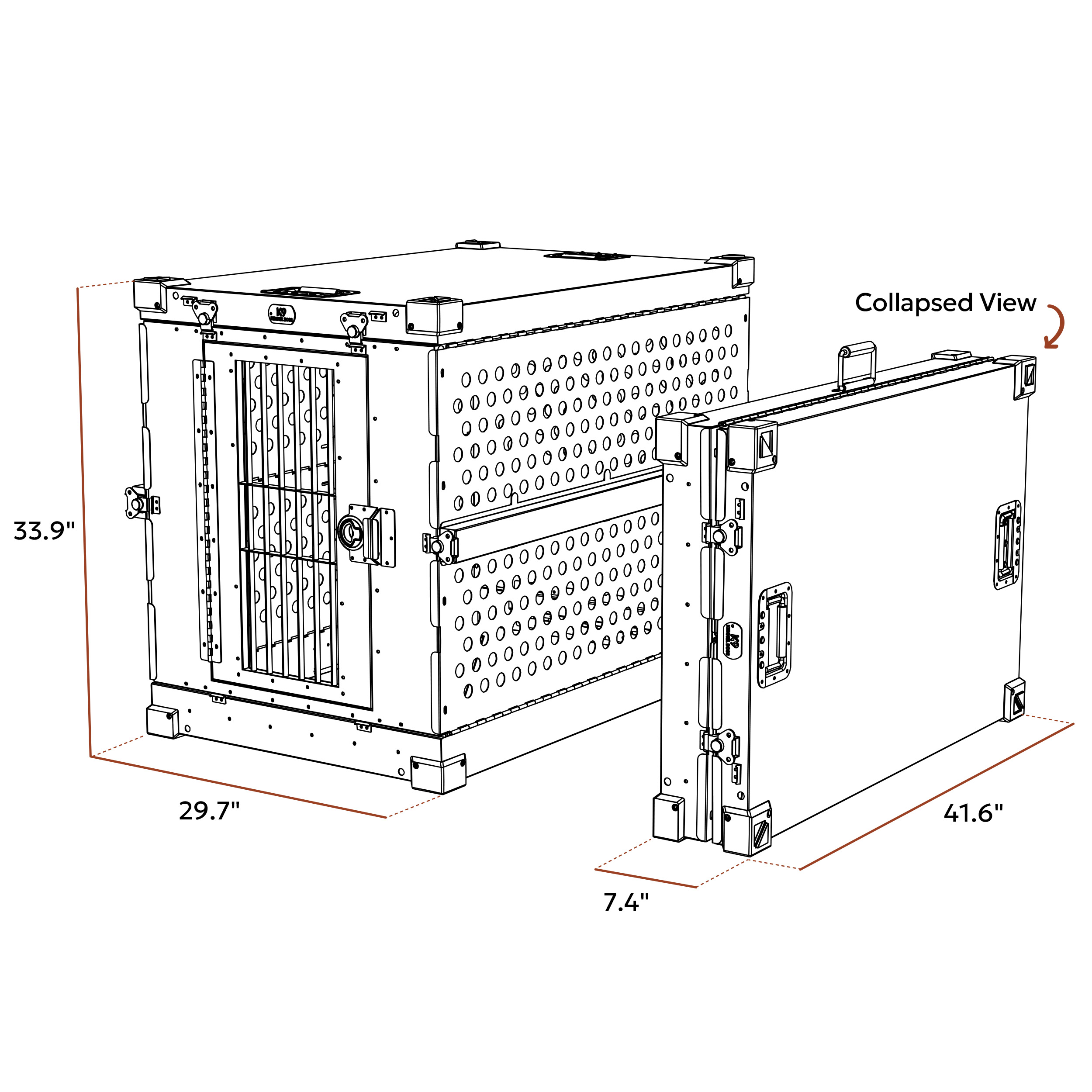 K9 Kennel Boss Large Dimensions